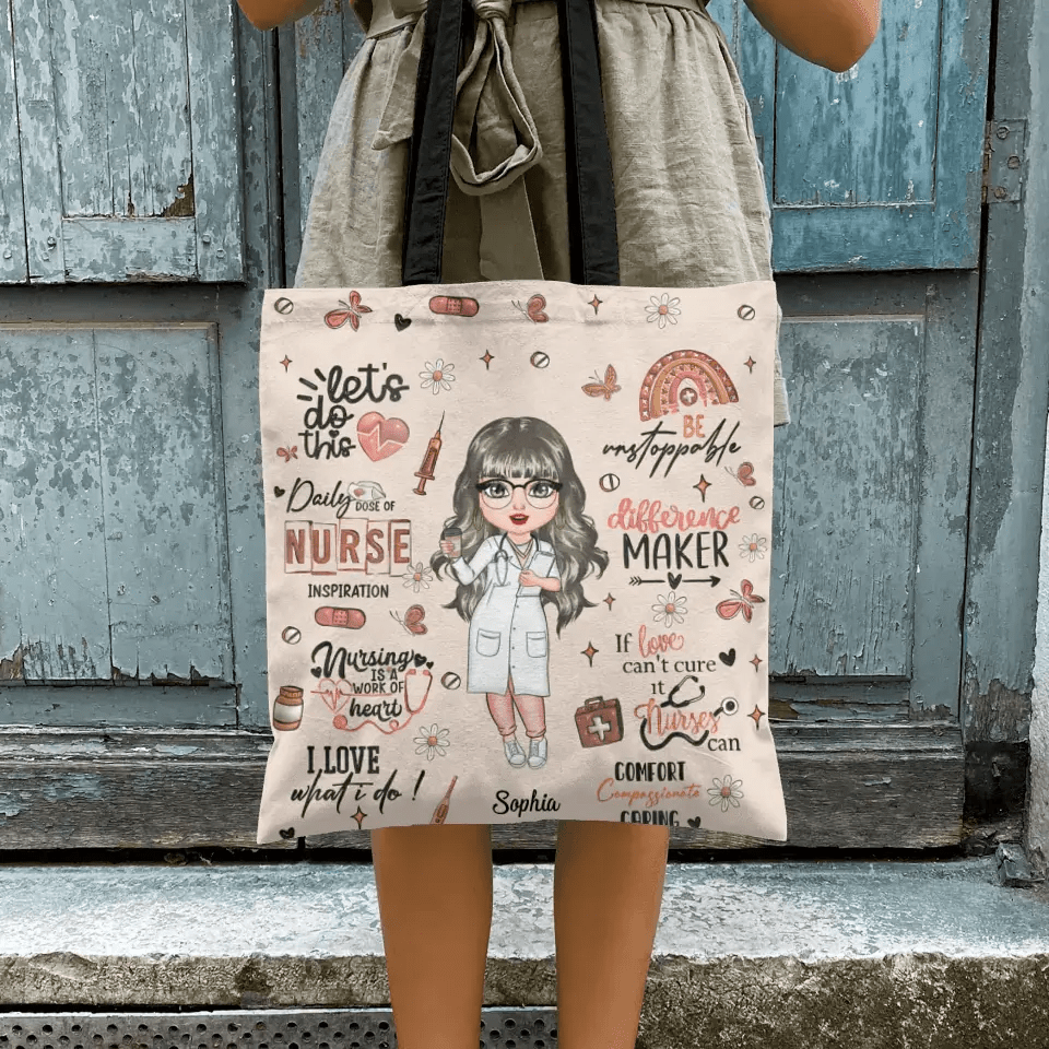 Daily Dose Of Nurse - Personalized Custom Tote Bag - Nurse's Day, Appreciation Gift For Nurse - OLESA