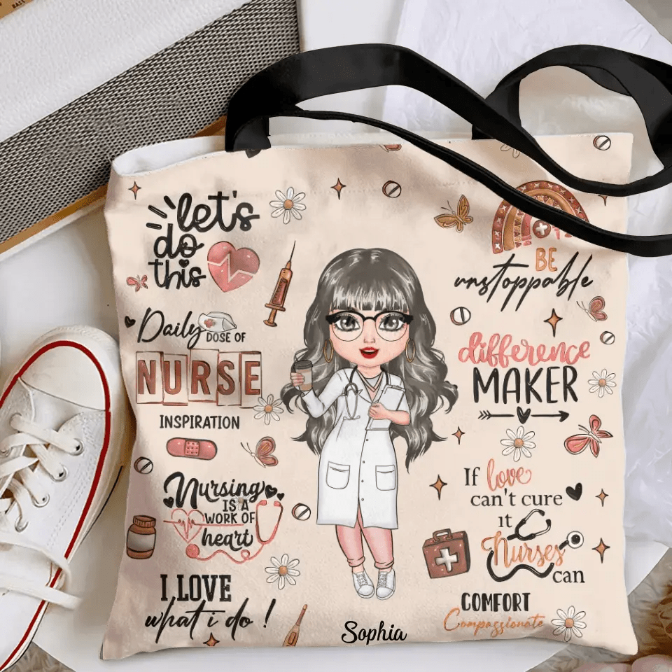 Daily Dose Of Nurse - Personalized Custom Tote Bag - Nurse's Day, Appreciation Gift For Nurse - OLESA