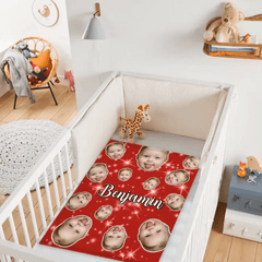 Face Blanket, Personalized Blanket with Photo, Blanket with Baby Pet Human Face - OLESA