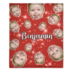 Face Blanket, Personalized Blanket with Photo, Blanket with Baby Pet Human Face - OLESA