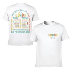 Fatherhood Tour T-Shirt, Sometimes I Rock It Sometimes It Rocks Me - OLESA