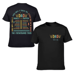 Fatherhood Tour T-Shirt, Sometimes I Rock It Sometimes It Rocks Me - OLESA