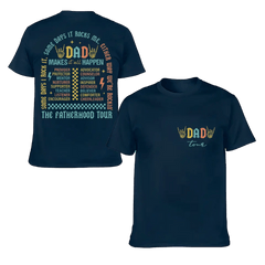 Fatherhood Tour T-Shirt, Sometimes I Rock It Sometimes It Rocks Me - OLESA