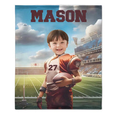 Football Competition - Personalised Photo Customised Blanket - Gifts for Football Players,Fans,Boy - OLESA