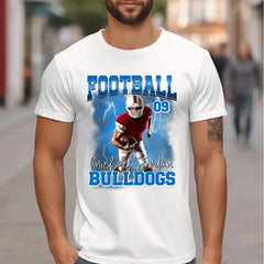 Football Theme - Personalised Photo T-Shirt - Gifts for Football Fans,Players - OLESA