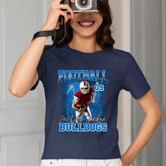 Football Theme - Personalised Photo T-Shirt - Gifts for Football Fans,Players - OLESA