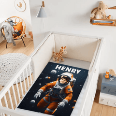 Free Shipping✈️Personalized Astronaut Blanket With Photo, A Planet - Themed Gift For Outer Space Enthusiasts! - OLESA