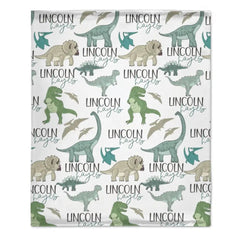 Free shipping✈️Personalized Dinosaur Park Name Blanket - OLESA