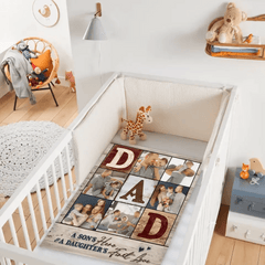 Free shipping✈️Personalized Family Photo Blanket - Gifts For Dad Husband - OLESA
