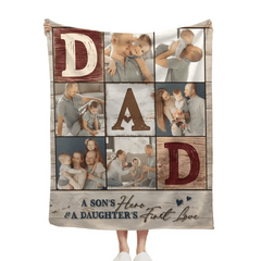 Free shipping✈️Personalized Family Photo Blanket - Gifts For Dad Husband - OLESA