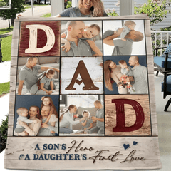 Free shipping✈️Personalized Family Photo Blanket - Gifts For Dad Husband - OLESA