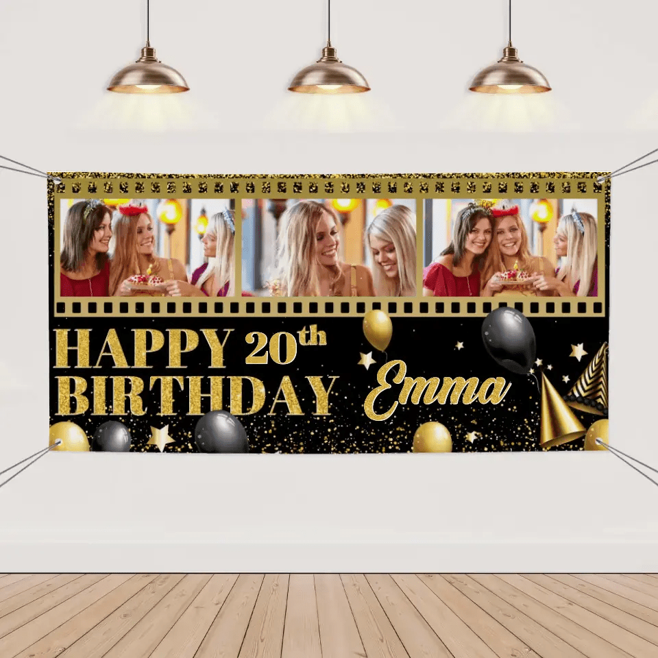 Freeze Your Memories With Personalized Film Photo Birthday Banners To Send You Blessings - OLESA