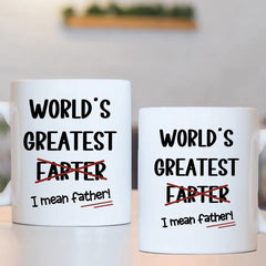 Funny Best Dad Coffee Mug, World's Greatest F, I Mean Father - OLESA