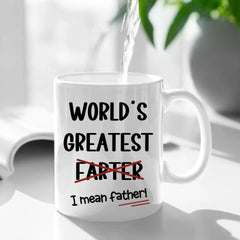 Funny Best Dad Coffee Mug, World's Greatest F, I Mean Father - OLESA