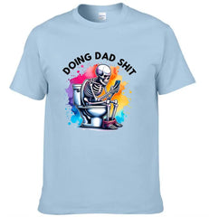 Funny Skeleton Toilet Sublimation Design, Trendy Father's Day T-Shirt - OLESA