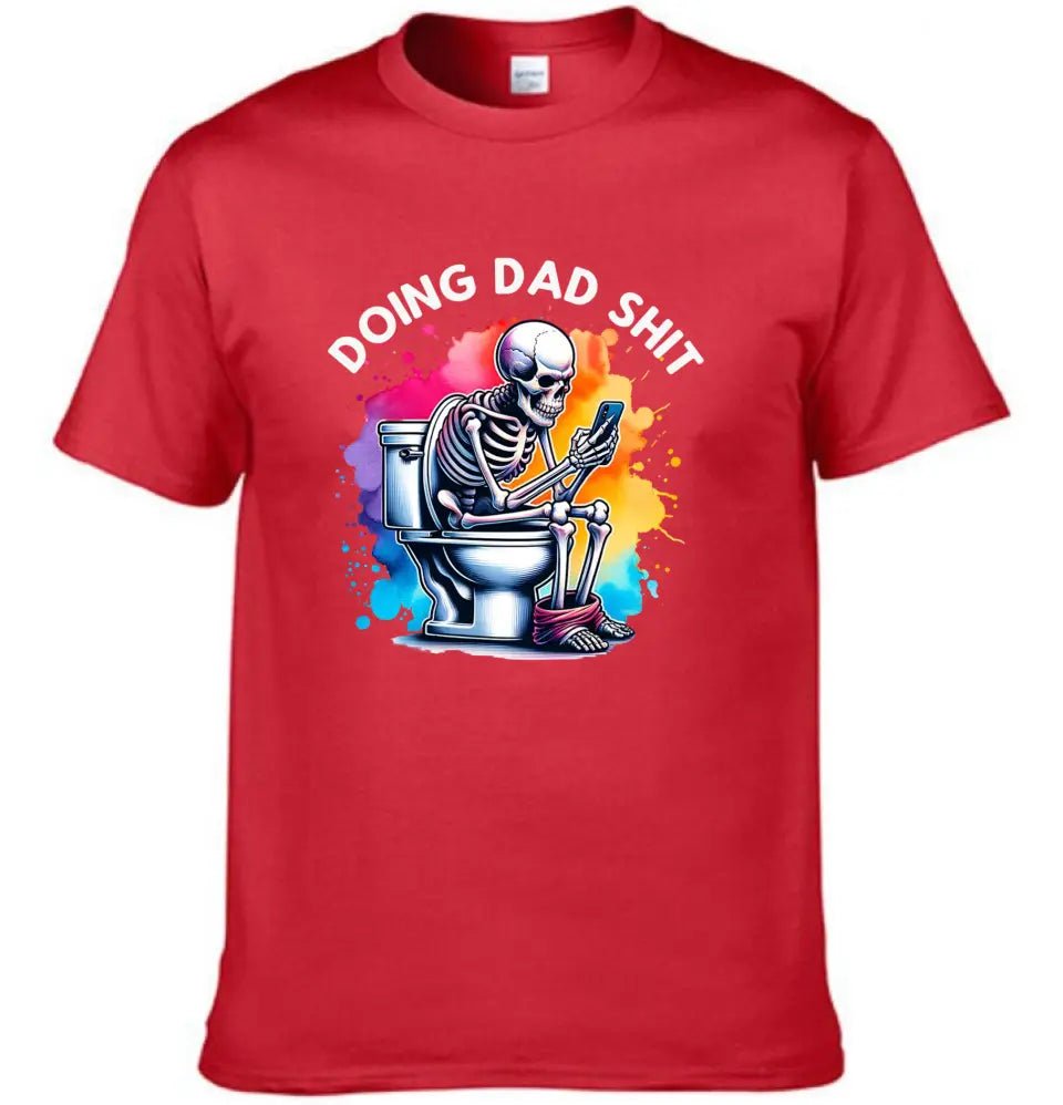 Funny Skeleton Toilet Sublimation Design, Trendy Father's Day T-Shirt - OLESA