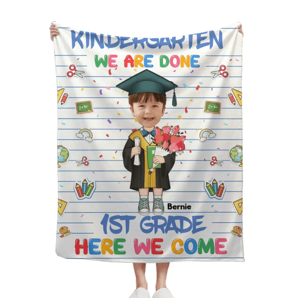 Gifts For Kids In Graduation - Personalized Photo Blanket - OLESA
