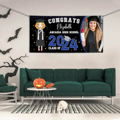 Glitter and Star Styles Congratulations Class Of 2024, Custom Photo - OLESA