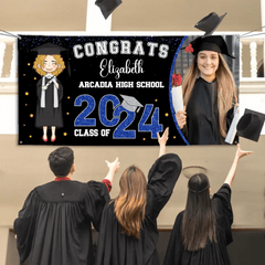 Glitter and Star Styles Congratulations Class Of 2024, Custom Photo - OLESA