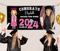 Glitter and Star Styles Congratulations Class Of 2024, Custom Photo - OLESA