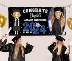 Glitter and Star Styles Congratulations Class Of 2024, Custom Photo - OLESA