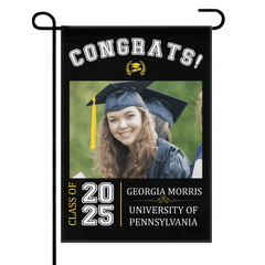 Graduation Celebration - Graduation Gift - Personalized Custom Photo Flag - OLESA