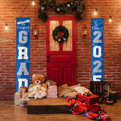 Graduation Decorations Silver 2025 Banner - for Class of 2025 - Graduates Party Supplies - OLESA