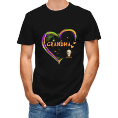 Grandma and Grandkids: The Perfect Halloween Pair - Personalized Family Custom T-Shirt - A Halloween Gift for Grandma - OLESA