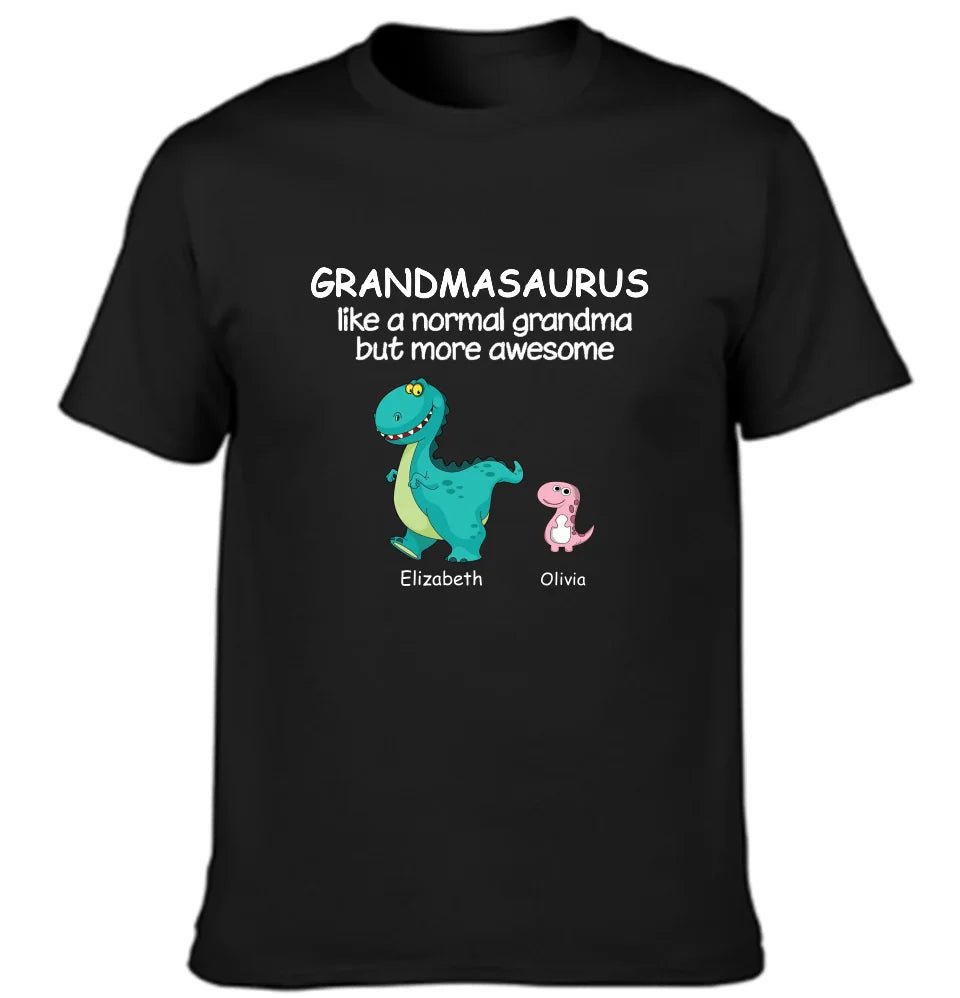 Grandma And The Children - Personalised Nickname Dinosaur T-Shirt - Gifts for Family - OLESA