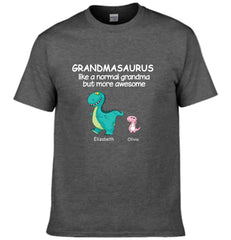 Grandma And The Children - Personalised Nickname Dinosaur T-Shirt - Gifts for Family - OLESA