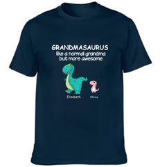 Grandma And The Children - Personalised Nickname Dinosaur T-Shirt - Gifts for Family - OLESA