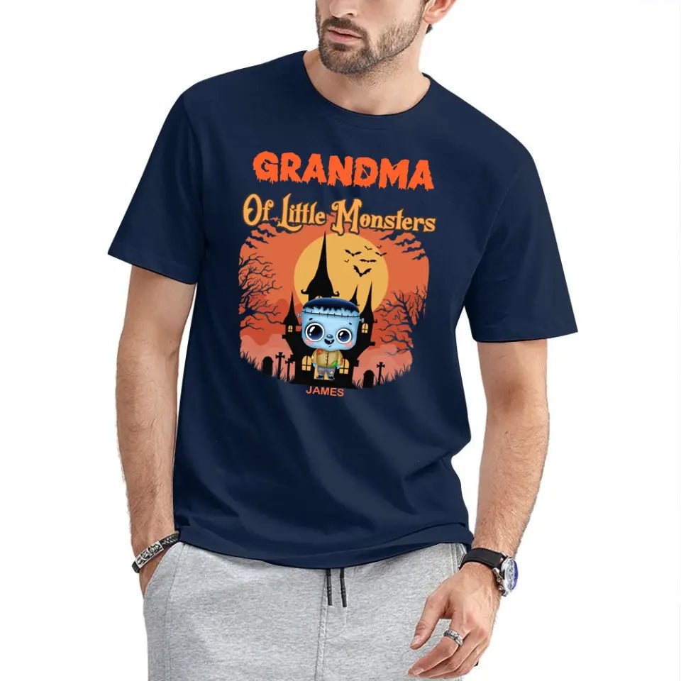 Grandma of Little Monsters - Family Personalized Custom T-shirts, a gift for Grandma and Grandpa - OLESA