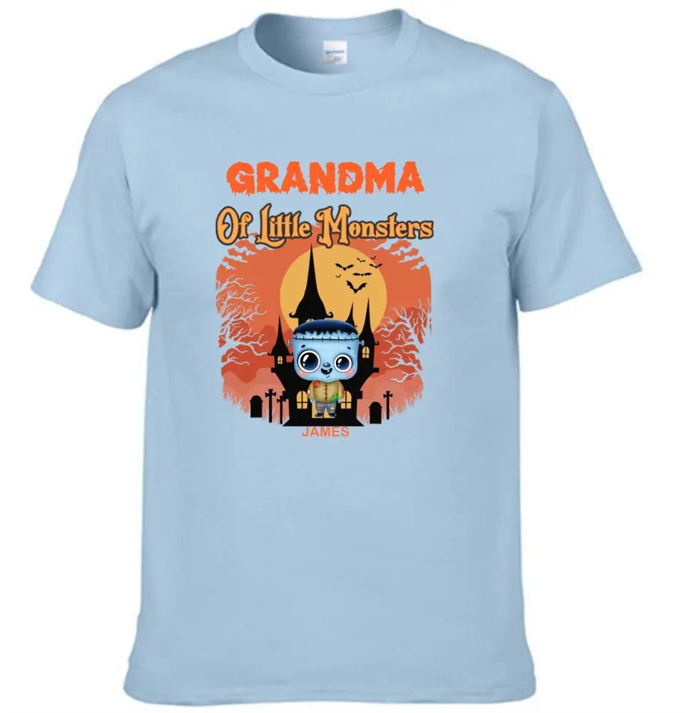 Grandma of Little Monsters - Family Personalized Custom T-shirts, a gift for Grandma and Grandpa - OLESA