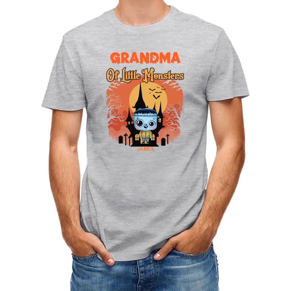 Grandma of Little Monsters - Family Personalized Custom T-shirts, a gift for Grandma and Grandpa - OLESA