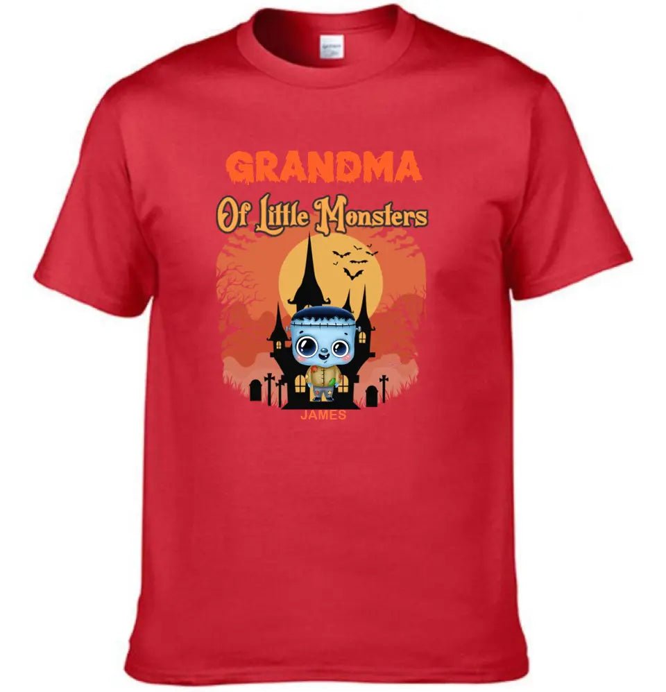 Grandma of Little Monsters - Family Personalized Custom T-shirts, a gift for Grandma and Grandpa - OLESA