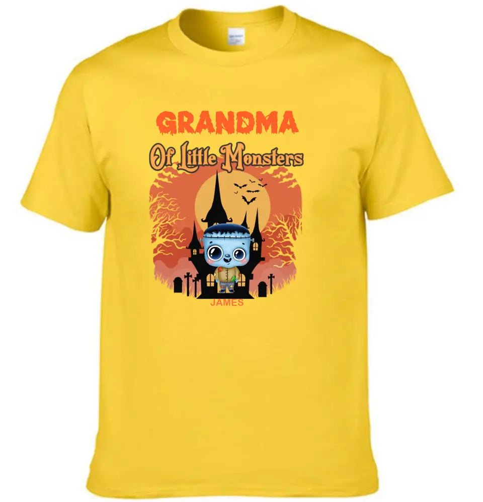 Grandma of Little Monsters - Family Personalized Custom T-shirts, a gift for Grandma and Grandpa - OLESA