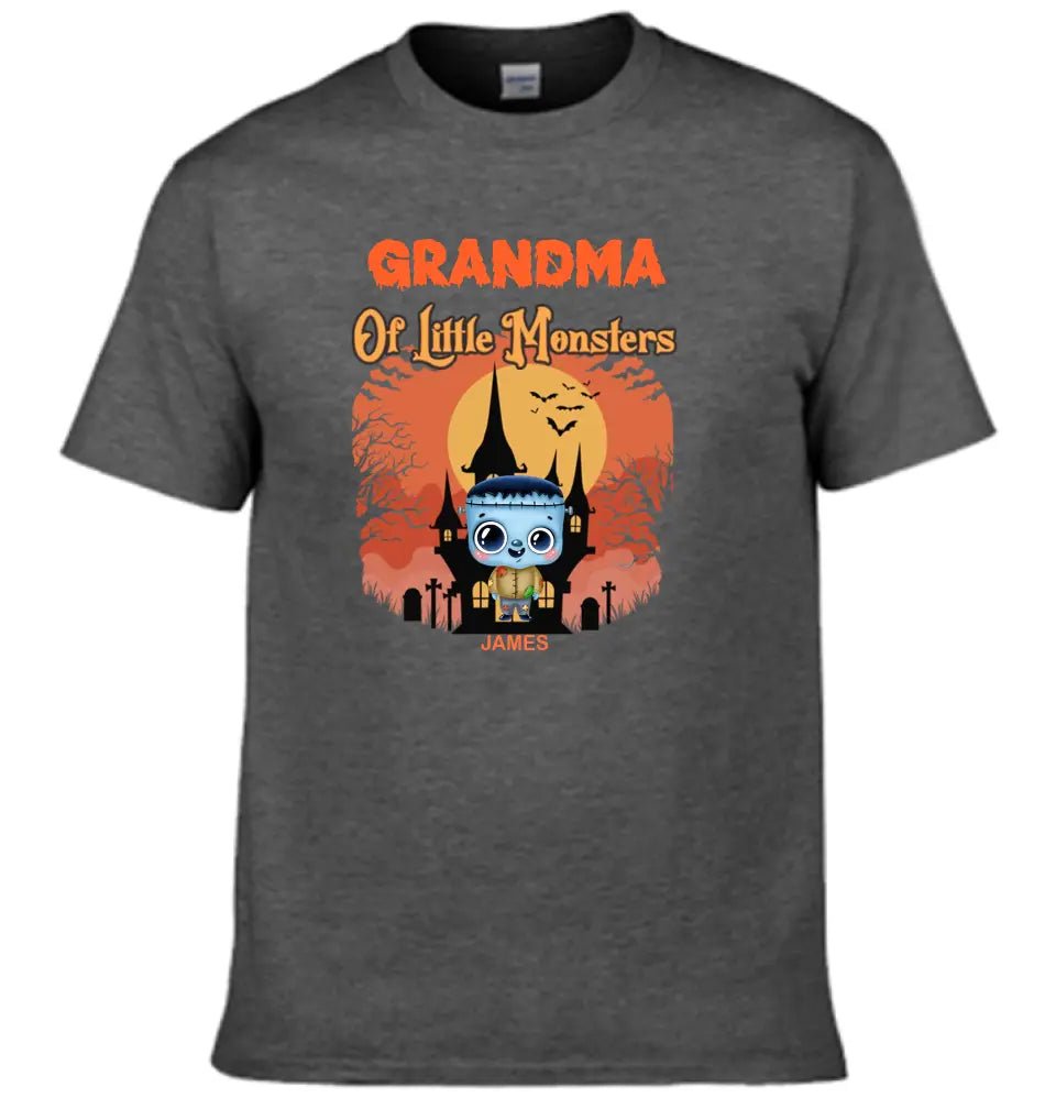 Grandma of Little Monsters - Family Personalized Custom T-shirts, a gift for Grandma and Grandpa - OLESA