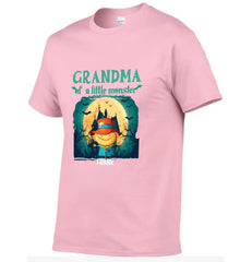 Grandma of Little Monsters - Personalized Family Custom T - Shirt - Halloween Gift for Grandma - OLESA