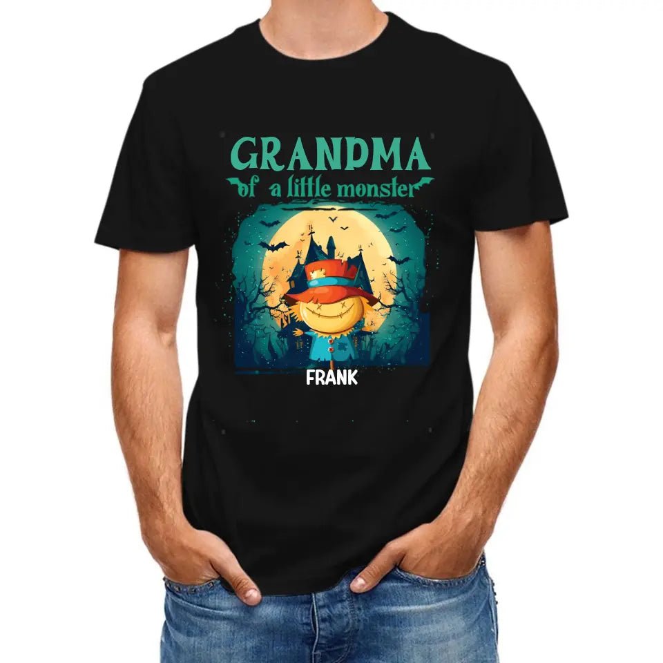 Grandma of Little Monsters - Personalized Family Custom T - Shirt - Halloween Gift for Grandma - OLESA