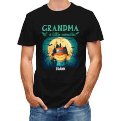 Grandma of Little Monsters - Personalized Family Custom T - Shirt - Halloween Gift for Grandma - OLESA