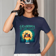 Grandma of Little Monsters - Personalized Family Custom T - Shirt - Halloween Gift for Grandma - OLESA