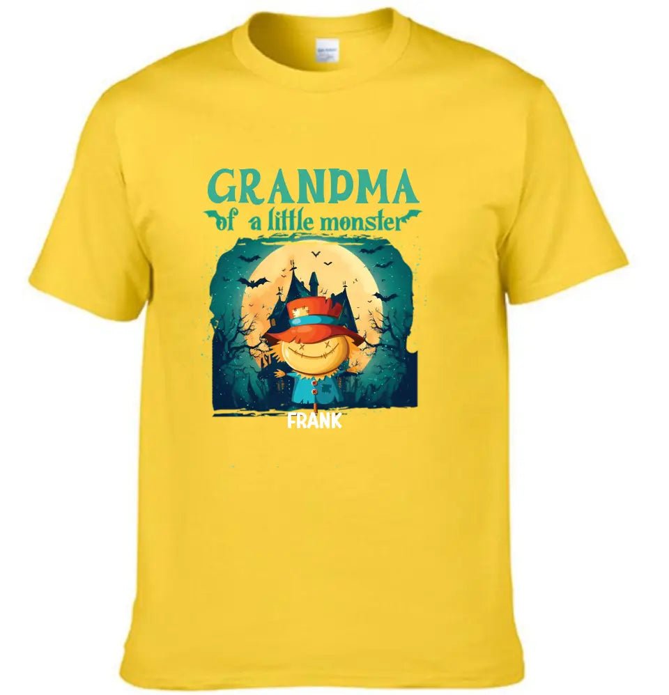 Grandma of Little Monsters - Personalized Family Custom T - Shirt - Halloween Gift for Grandma - OLESA