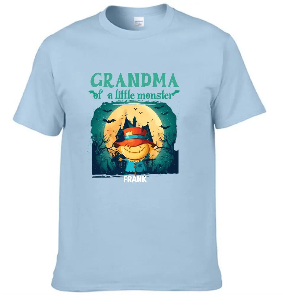 Grandma of Little Monsters - Personalized Family Custom T - Shirt - Halloween Gift for Grandma - OLESA