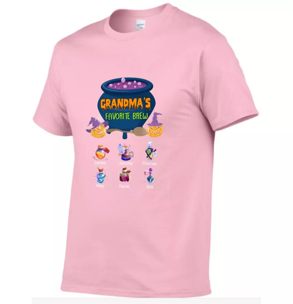 Grandma's Favorite Beer - Personalized T - Shirt, Halloween Gift - OLESA