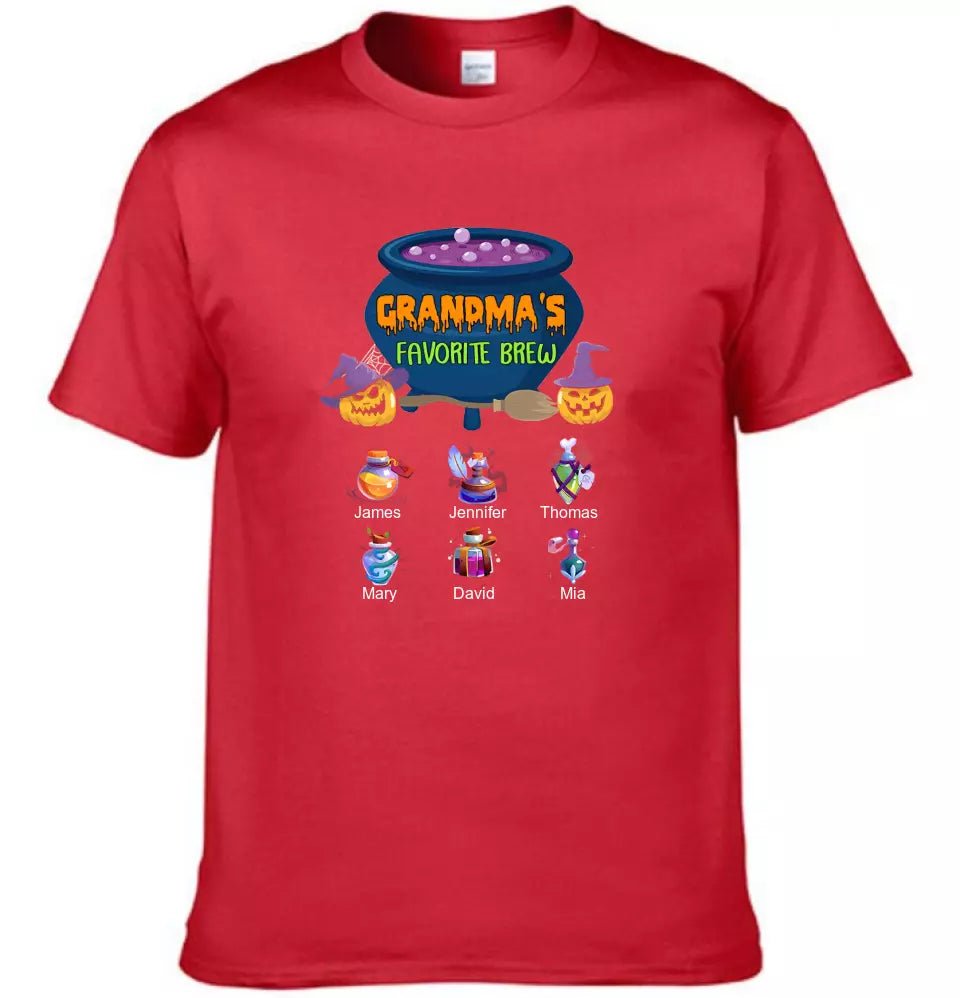 Grandma's Favorite Beer - Personalized T - Shirt, Halloween Gift - OLESA