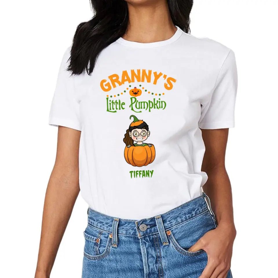 Happy Halloween - Personalized Pumpkin T - Shirt - A Halloween Gift for Family - OLESA