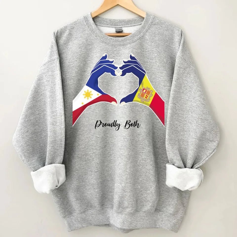 Heart of Two Hands Custom Clothing - Personalized Country and Title Friendly Sweatshirt - A Gift For Friend,Family - OLESA