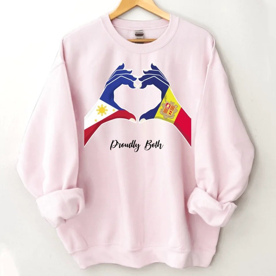 Heart of Two Hands Custom Clothing - Personalized Country and Title Friendly Sweatshirt - A Gift For Friend,Family - OLESA