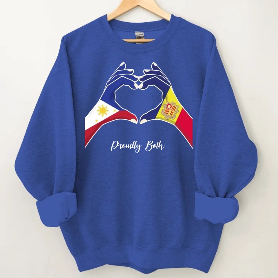 Heart of Two Hands Custom Clothing - Personalized Country and Title Friendly Sweatshirt - A Gift For Friend,Family - OLESA