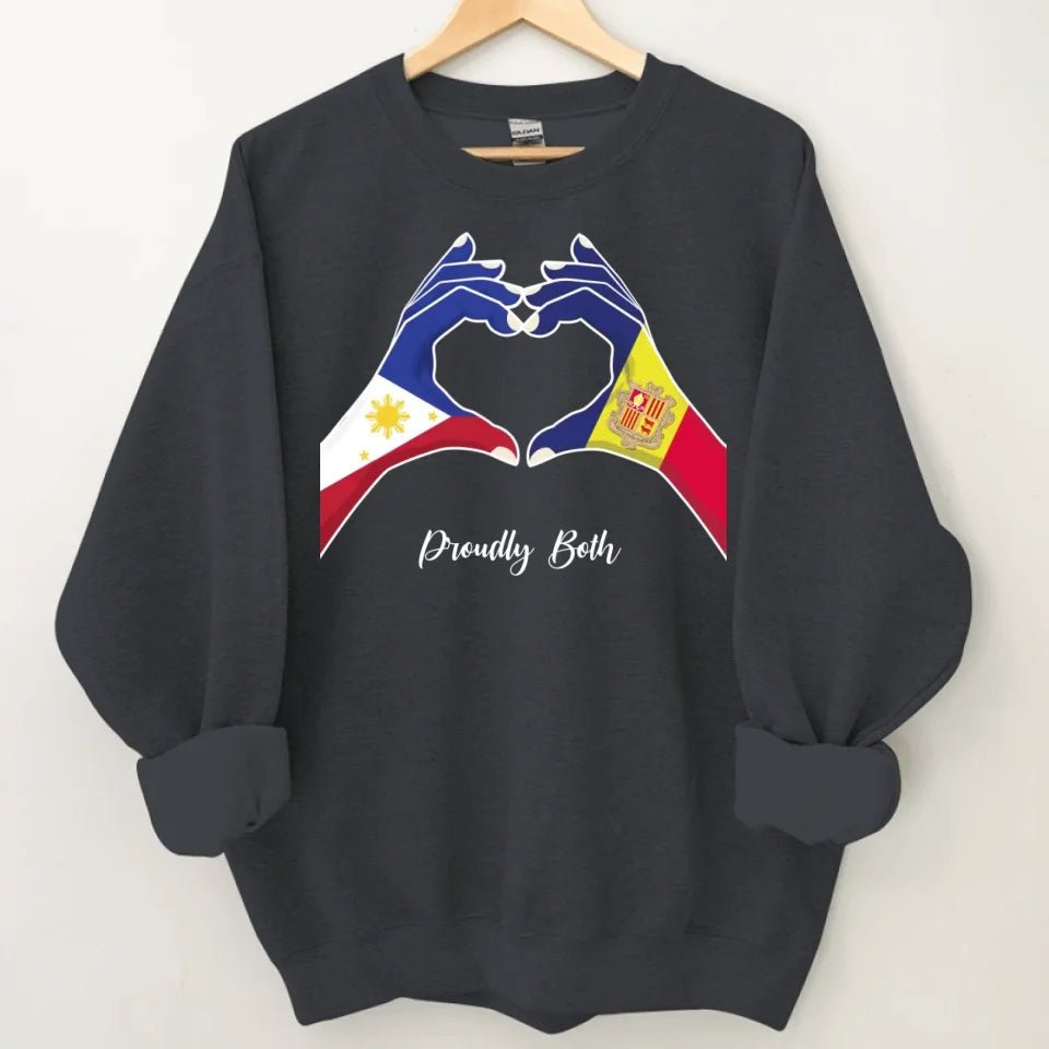 Heart of Two Hands Custom Clothing - Personalized Country and Title Friendly Sweatshirt - A Gift For Friend,Family - OLESA